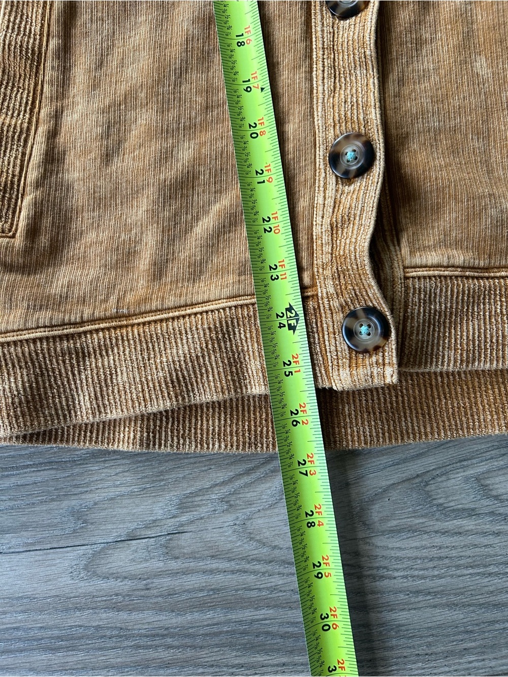 Anthropologie Pilcro Seamed Button Front V-Neck Cardigan Sweater Size Medium - Picture 9 of 15
